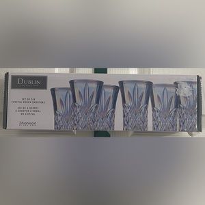 DUBLIN COLLECTION CRYSTAL VODKA SHOOTERS 2OZ